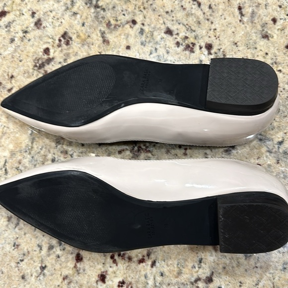 ZARA PATENT FLATS CREAM SIZE 38/8 - Picture 8 of 13